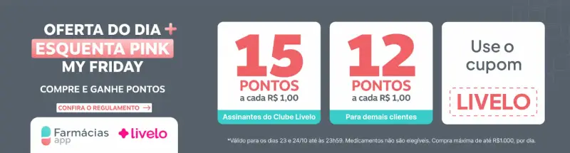 Ganhe 15 Pontos por Real em Compras na Farmácia com Livelo