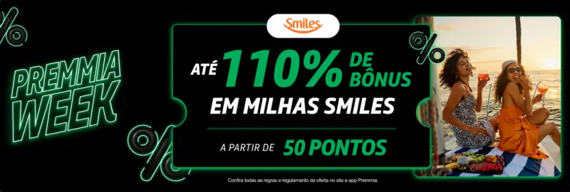 Transfira Premmia para Smiles e Ganhe Até 110% de Bônus!