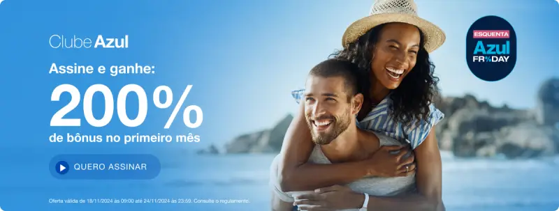 Ganhe 100% de Bônus no Clube Azul – Milheiro a R$ 14,86!