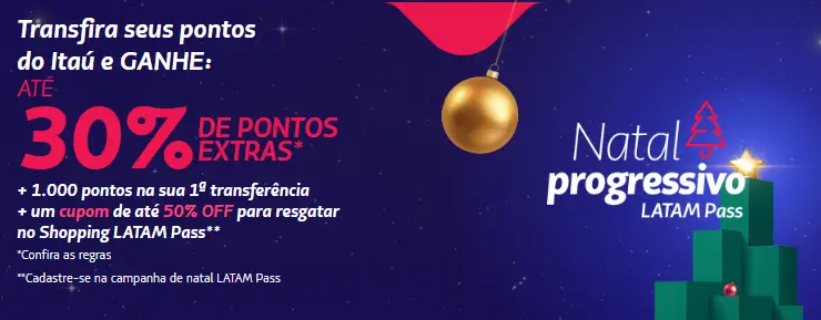 Ganhe Até 30% de Bônus no LATAM Pass com Itaú e Credicard