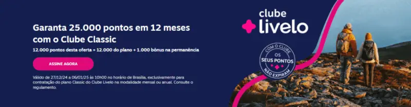 Ganhe 12 Mil Pontos Bônus no Clube Livelo Classic!